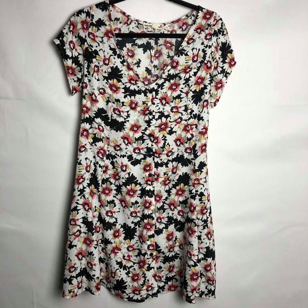 Floral button-up dress